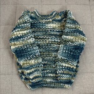 Sweater. Hand made. Vintage. Chunky Knit Multicolor Sweater